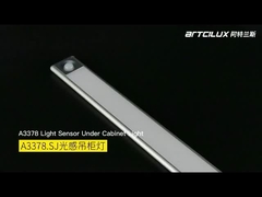 A3378 Lumière suspendue à capteur de corps rechargeable, 200/400/520*40*12mm, DC12V, 4014-33LED, 1,25W, Ra>90