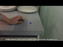 S1004 commutateur de capteur tactile à faible luminosité encastré, longueur de câble de 1500 mm, DC12V, 60W maximum, Contrôle divisé