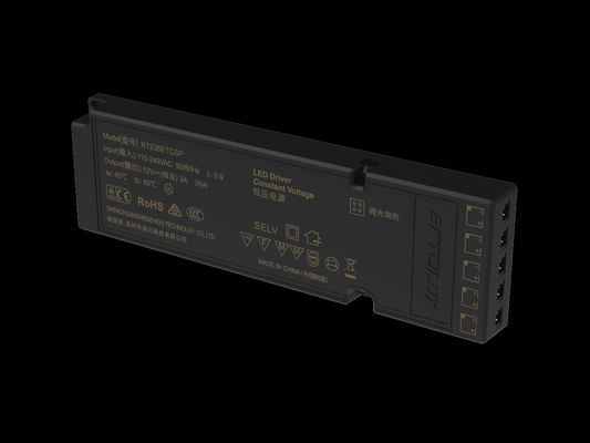 ETSC 36W-12V pilote LED à tension constante ultra-mince pour le chronométrage et le réglage CCT